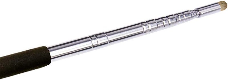 DAITET Telescopic Teachers Pointer,Teaching Pointer Stick for Classroom,Metal Hand Retractable Pointer Extended Length 39Inch, Handheld Presenter Whiteboard Pointer (Black Frosted) - Image 3