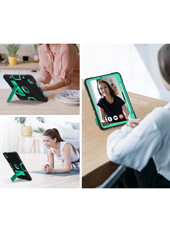 Zaboon Case For iPad Pro 11 2024 Contrast Color Silicone Acrylic PC Tablet Case with Holder - Image 5