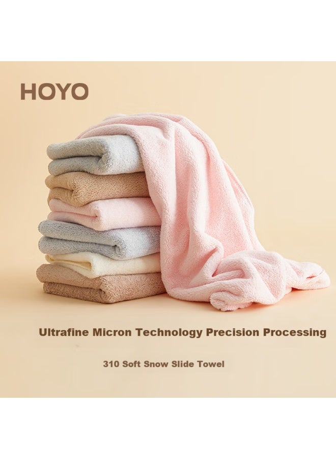 Hoyo Snow Fleece Antibacterial Towel For Bathing And Face Washing, Absorbent Quick-drying Towel For Men And Women, Light Gray, 35*75cm - Image 1