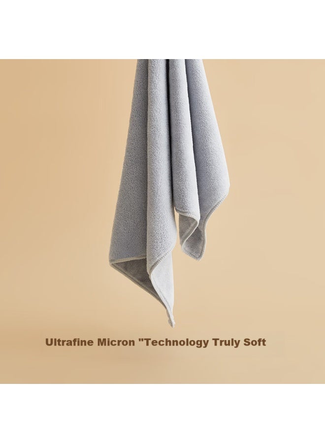 Hoyo Snow Fleece Antibacterial Towel For Bathing And Face Washing, Absorbent Quick-drying Towel For Men And Women, Light Gray, 35*75cm - Image 3