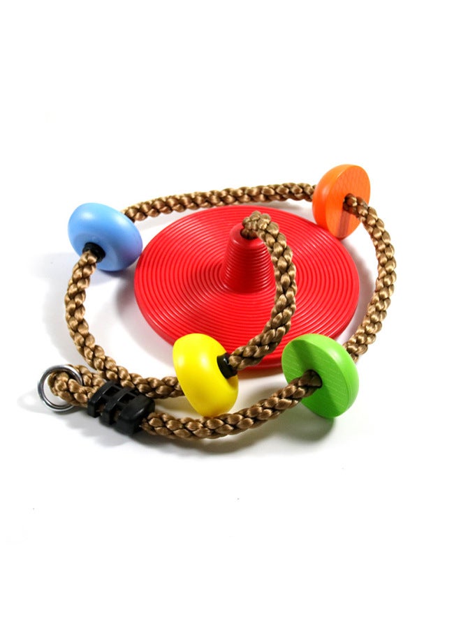 Outdoor Children's Toys Plastic Fitness Large Disc Swing Rope Ladder Climbing Rope Walking Flat Belt Toys-Specifications:Ninja Steering Wheel - Image 4