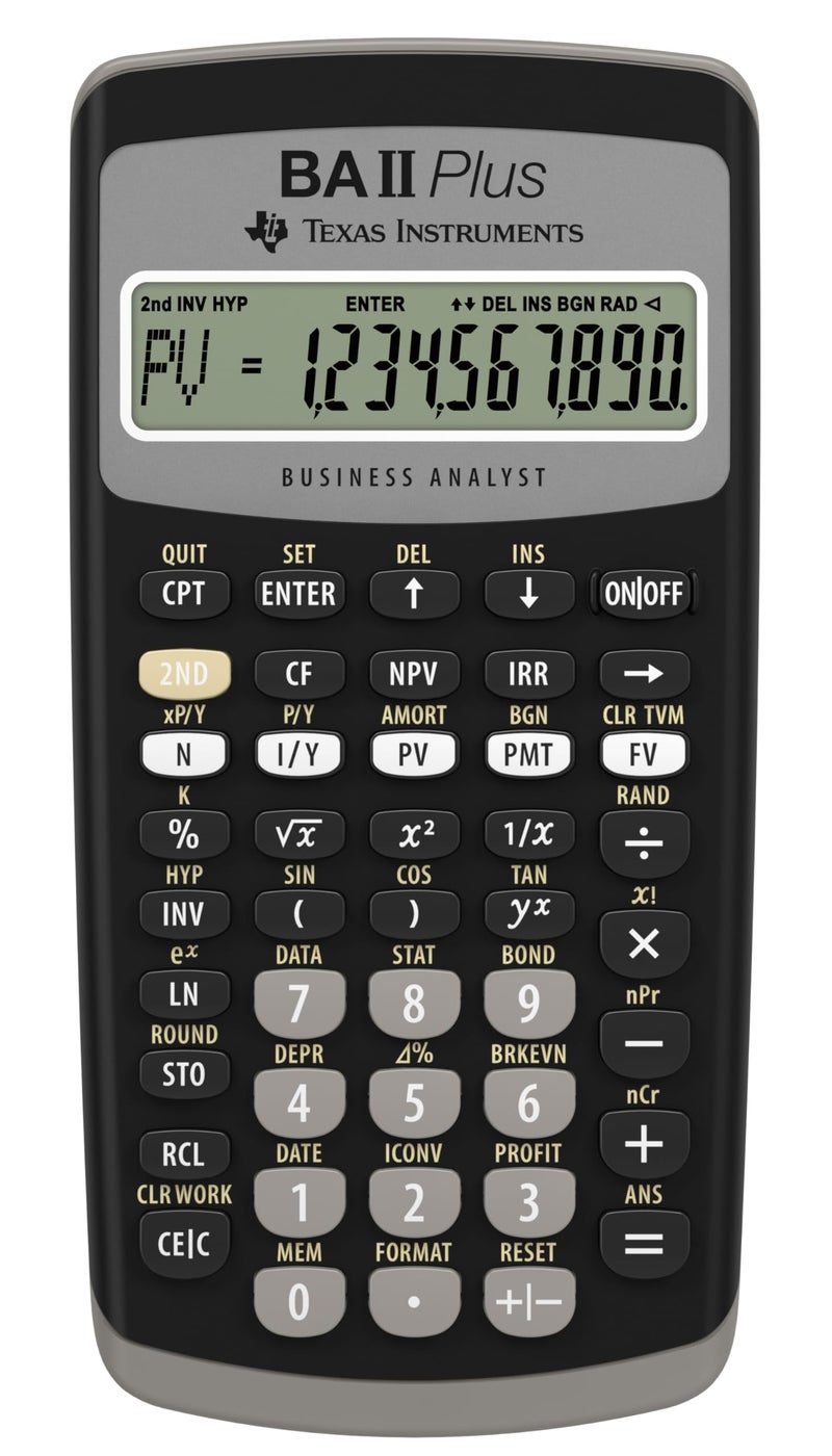 Texas Instruments IIBAPLTBL1L1 BA II Plus Financial Calculator Black small - Image 2