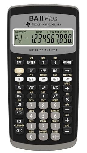 Texas Instruments IIBAPLTBL1L1 BA II Plus Financial Calculator Black small - Image 1