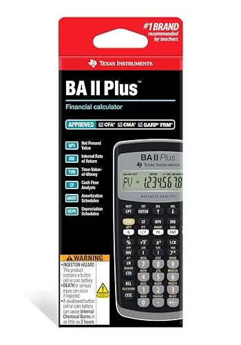 Texas Instruments IIBAPLTBL1L1 BA II Plus Financial Calculator Black small - Image 3
