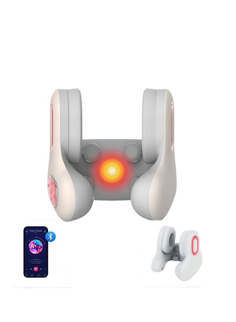 BlueFire Neck Pillow for Travel with Bluetooth Headset | U-Shape Ergonomic Memory Foam Airplane Pillow with Built-in Speaker | Noise Reduction, Head & Neck Support, Adjustable Buckle, Drawstring Bag | Travel Music Pillow for Airplane, Car, Office, Home - Image 1