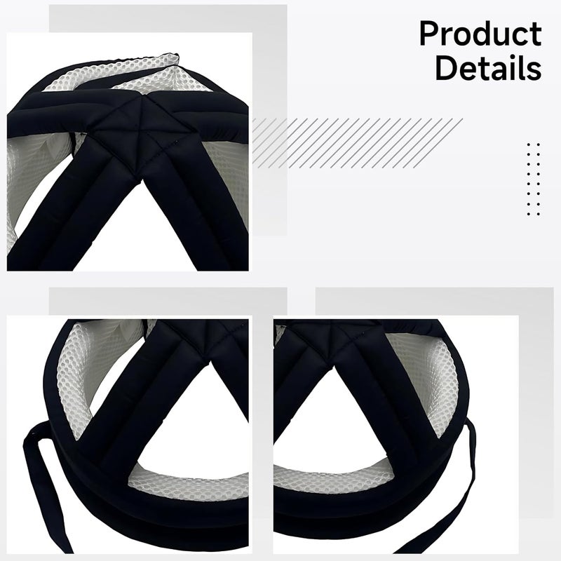 Generic Adult Head Safety Helmet for Elderly, Protective Hat for Falls, Black, 23 X 22 X 22 Cm - Image 3