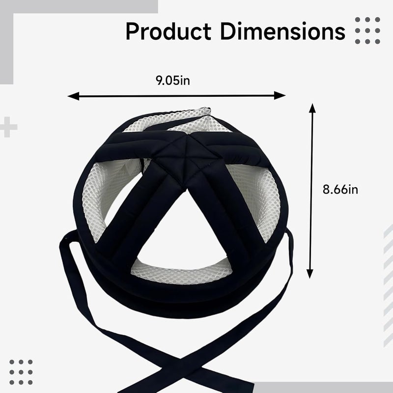 Generic Adult Head Safety Helmet for Elderly, Protective Hat for Falls, Black, 23 X 22 X 22 Cm - Image 4