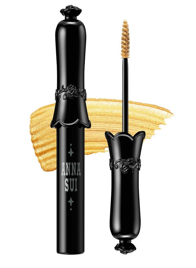 Anna Sui Eyebrow Mascara 800 Edgy flash gold, Vibrant Color Brow Gel, Long-Lasting, Smudge-Proof & Sweat-Resistant, Shapes & Defines Brows, 0.17 oz