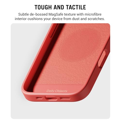 DailyObjects iPhone 16 Pro Stack Signature Magnetic Case Cover | Compatible with Magsafe | Camera & Body Protection | Shock/Scratch Proof| Dual Hybrid Protection | Wireless Charging - Coral Red - Image 5