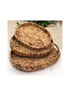 Spaceshoop Strongest Wicker Food And Drink Tray Set 
