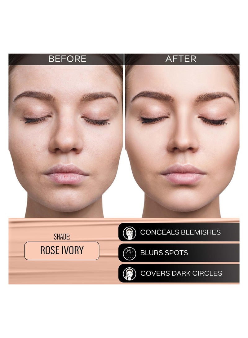 Facescanada FACESCANADA All Day Hydra Matte Foundation|3-In-1 Foundation + Moisturizer Cream + Spf 30|24 Hr Aloe Hydration&Vitamin C Rose Ivory 011|25Ml,Pack Of 1 - Image 2