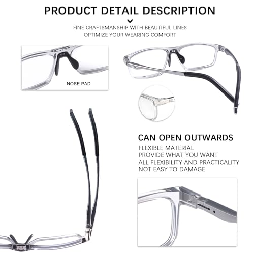 PEEPAI Photochromic Blue Light Glasses Computer Gaming Blue Light Screen Blocker Anti Glare Eye Protection Eyewear Men Women - Image 4