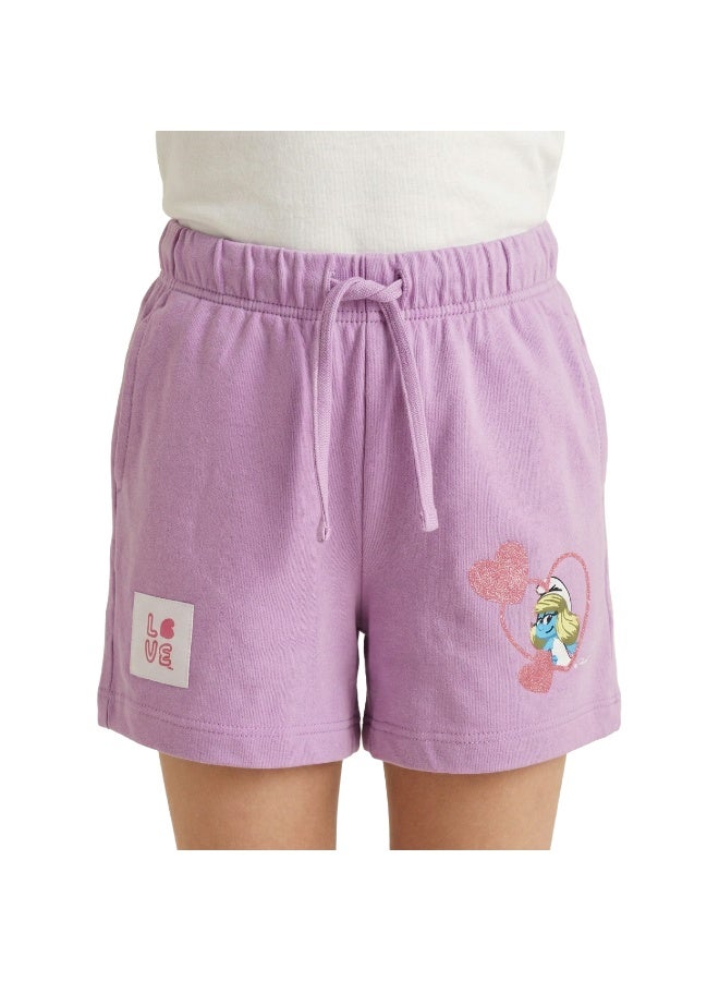 Trucare Toddler Girls Smurfs Love Graphic Cotton Shorts - Image 3