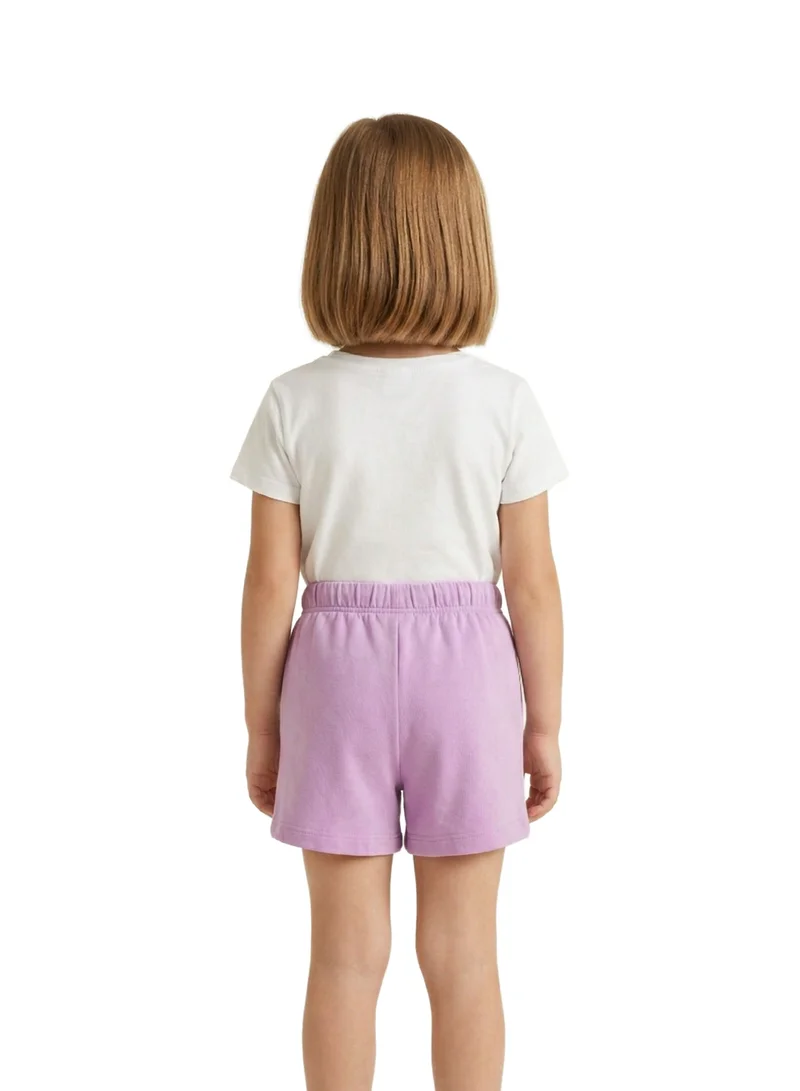 Trucare  Toddler Girls Smurfs Love Graphic Cotton Shorts for Kids | Best Price UAE