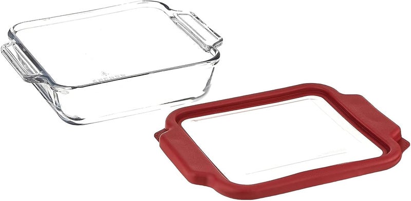 Anchor Hocking 8-inch True Fit Square Baking Dish with Red Lid - Image 4