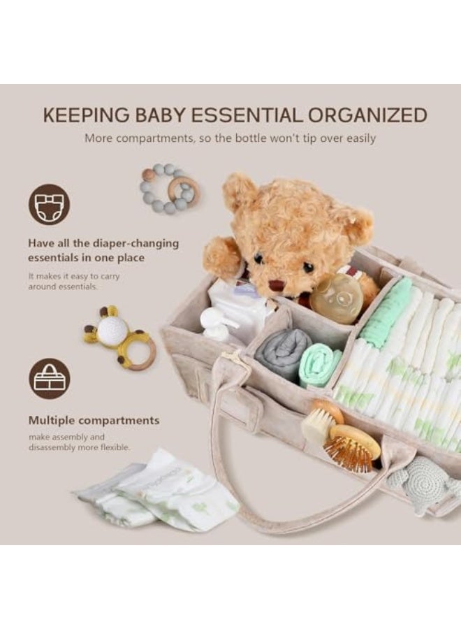 حقيبة تنظيم حفاضات، حقيبة تنظيم للأطفال لأساسيات المواليد، للصبيان والبنات (كحلي) - Image 4