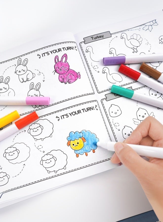 tangs 200 Cute Step by Step Drawing Book for Kids – Learn to Draw Animals, Food, Cars, Fantasy & More – How to Draw Activity Book for Children Ages 4-8 - Image 4