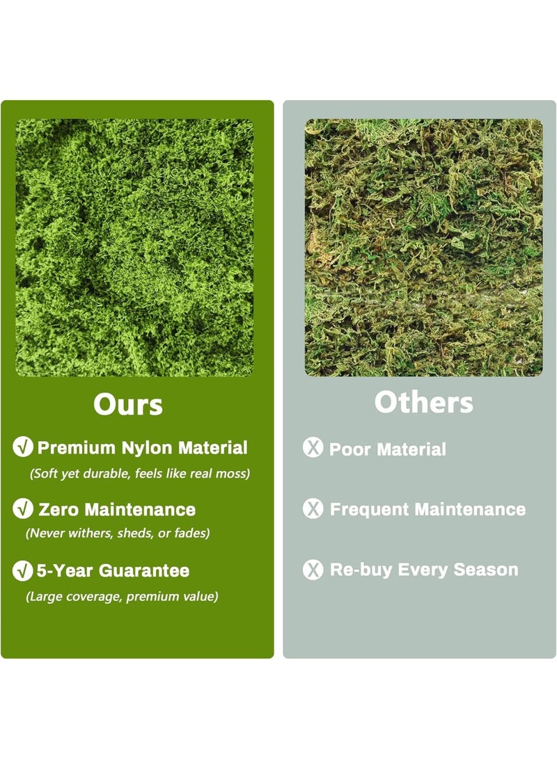 Potanro Faux Green Moss 5.3oz Artificial Fake Plant Moss for Potted Plants Indoor, Crafts, Planters, Bonsai Artifcial, DlY Floral Decorative Moss, Fairy Garden Wedding Table Centerpieces Decor - Image 5