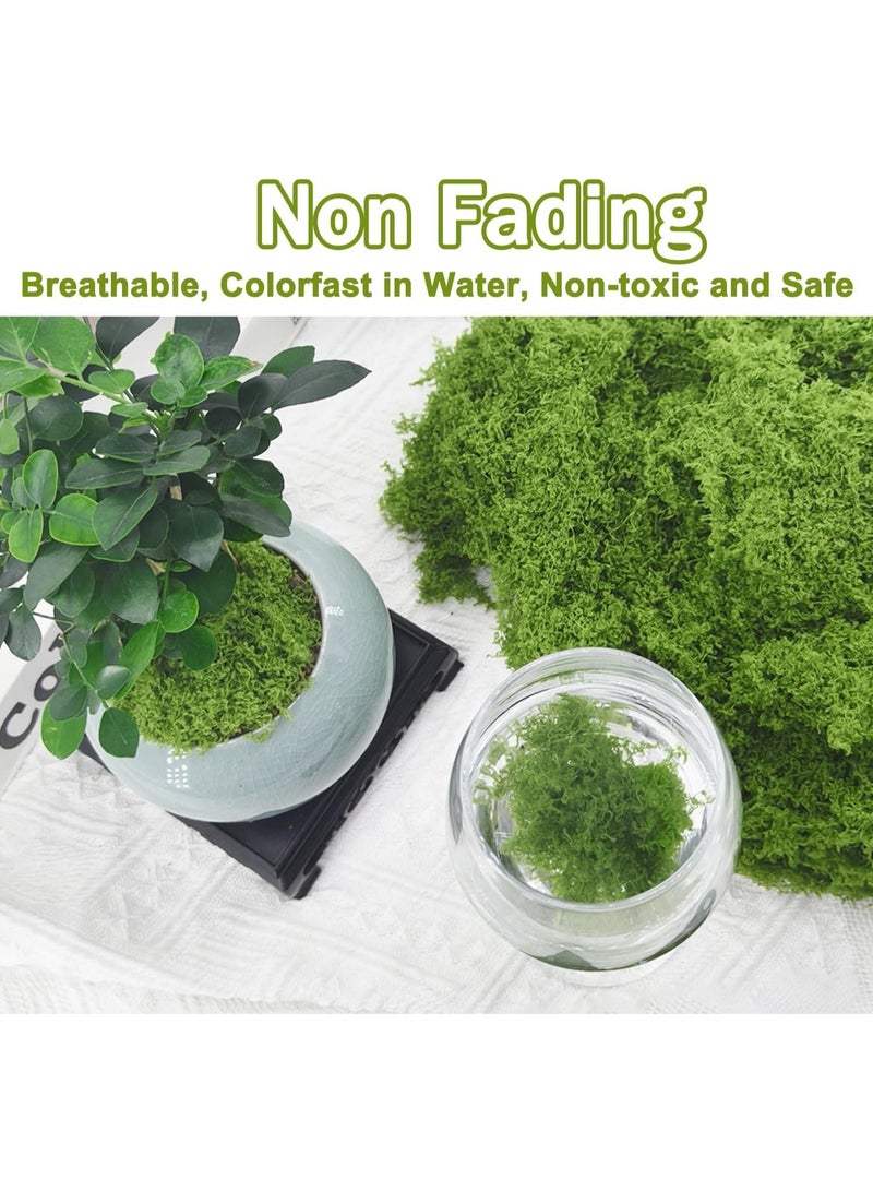 Potanro Faux Green Moss 5.3oz Artificial Fake Plant Moss for Potted Plants Indoor, Crafts, Planters, Bonsai Artifcial, DlY Floral Decorative Moss, Fairy Garden Wedding Table Centerpieces Decor - Image 4