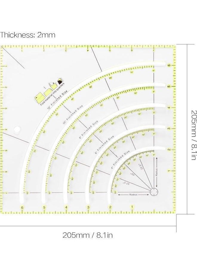 Generic - Multi-Angle Circle Cutter Ruler White/Yellow - Image 1