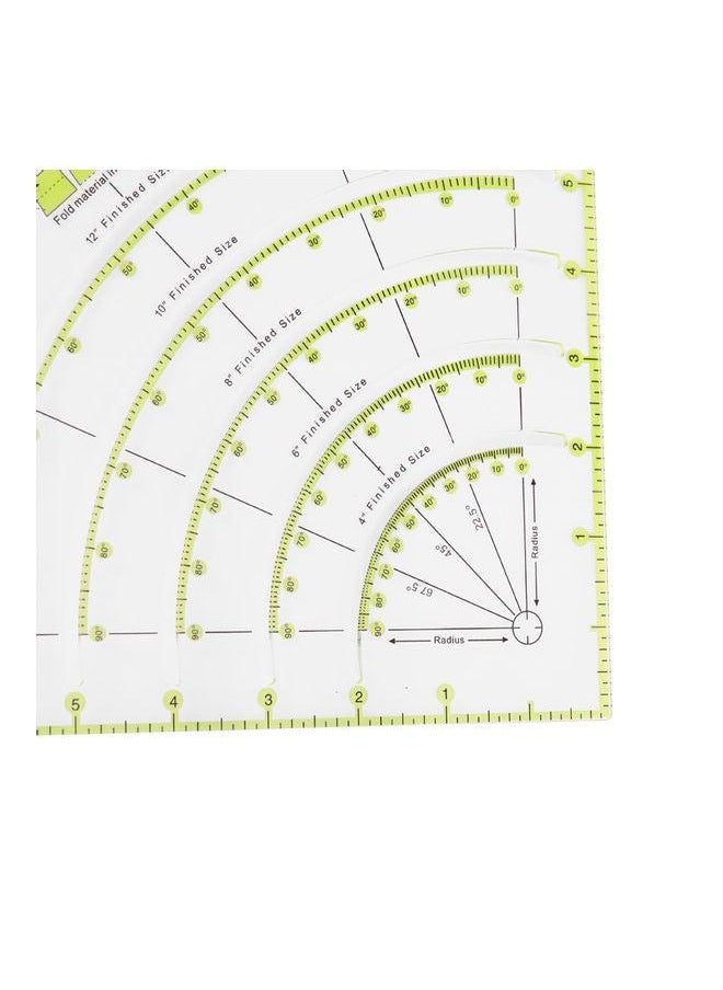 Generic - Multi-Angle Circle Cutter Ruler White/Yellow - Image 1