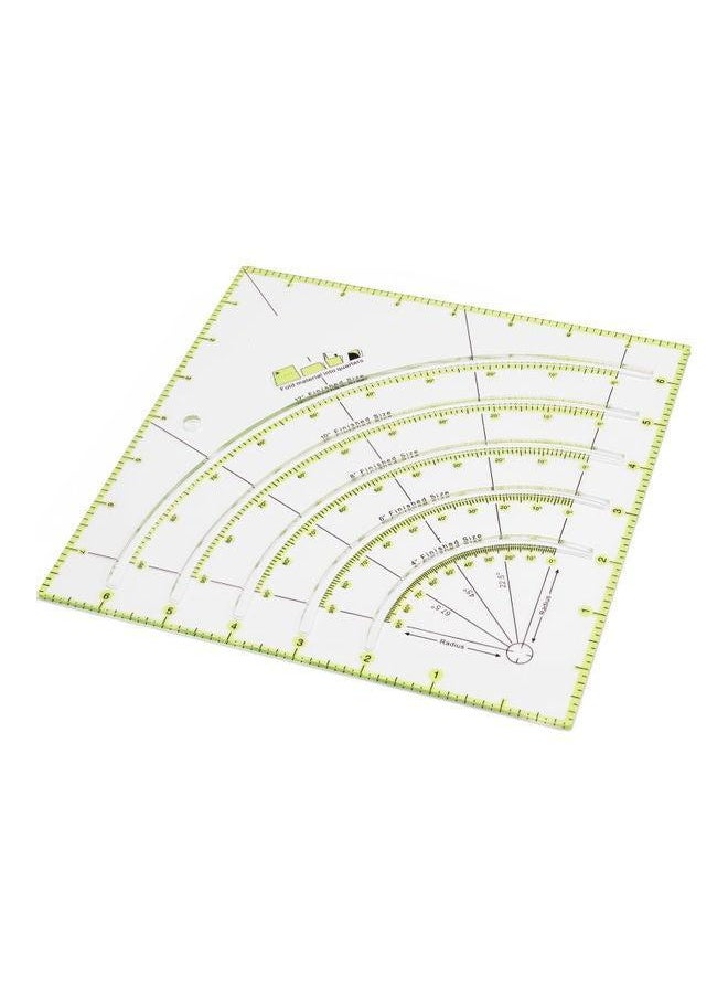 Generic - Multi-Angle Circle Cutter Ruler White/Yellow - Image 1