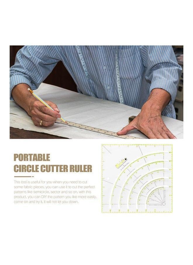 Generic - Multi-Angle Circle Cutter Ruler White/Yellow - Image 1