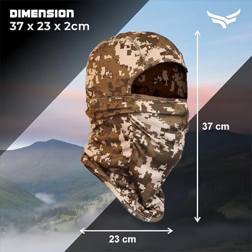 XTRIM Face Mask for Men & Women, Balaclava for Bike Riding, UV Protected Breathable Helmet Liner, Anti-Hair Fall, Sweat Absorbing & Odour Free, Sun & Dust Protection (Camo Desert, Cotton) - Image 4