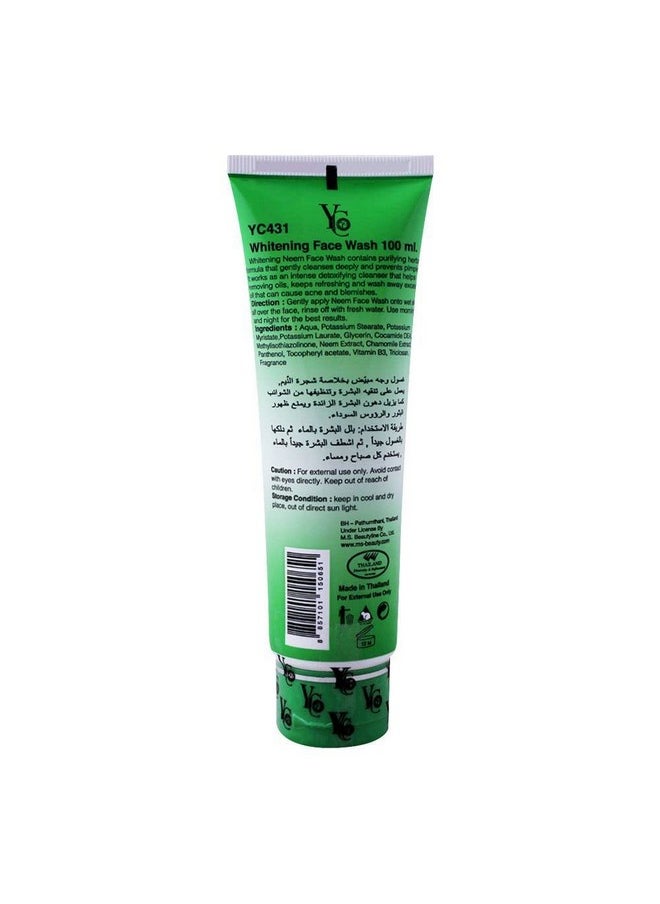 YC - Whitening Neem Extract Acne Face Wash For Unisex - Prevent Pimples Deep Cleanse & Refreshing (100 Ml) - Image 1