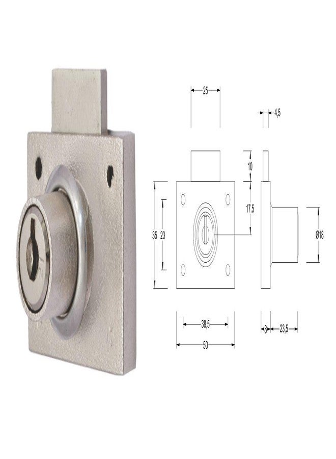Harrison H-0248 Zinc Six Lever Furniture Lock Set (Silver) - Image 2