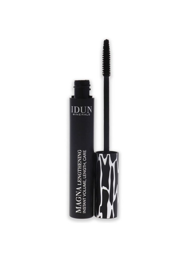 IDUN MINERALS Magna Lengthening Mascara Volumizing Pigmented Solution Enhances Short Lashes Hydrating Mineral Formula Without Smudging Vegan And Cruelty Free 009 Black 0.44 Oz  - Image 1