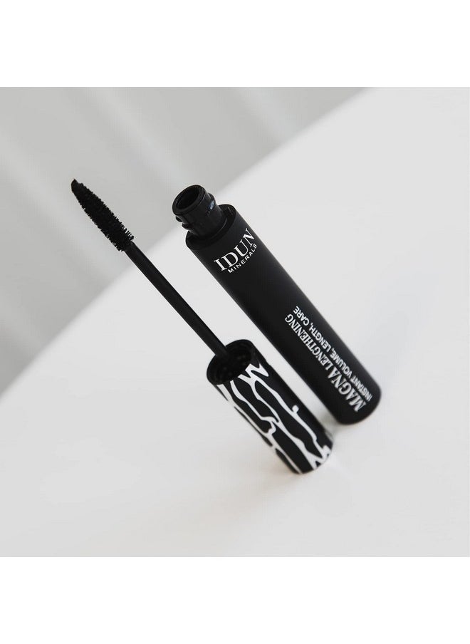 IDUN MINERALS Magna Lengthening Mascara Volumizing Pigmented Solution Enhances Short Lashes Hydrating Mineral Formula Without Smudging Vegan And Cruelty Free 009 Black 0.44 Oz  - Image 4