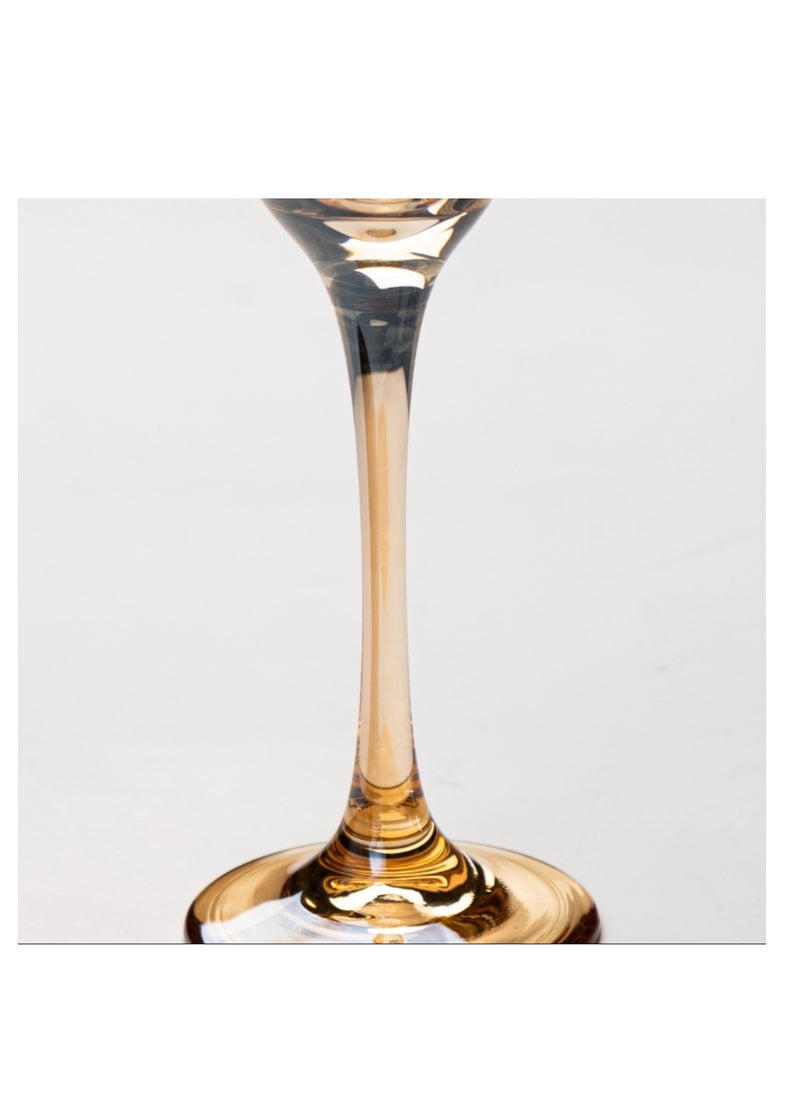 BLUE CORAL 6 Pcs Glasses Champagne Glasses Elegant Designed Hand Blown Lead Free Cups 200ml  - Image 3