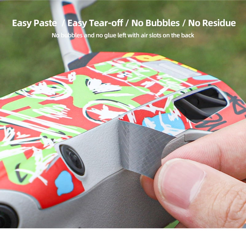FSIDIWT Skin Stickers Compatible with DJI Mini 4 Pro, Waterproof Sticker Decal Skin DIY Accessory for DJI Mini 4 Pro Drone and RC 2 Controller (E) - Image 4