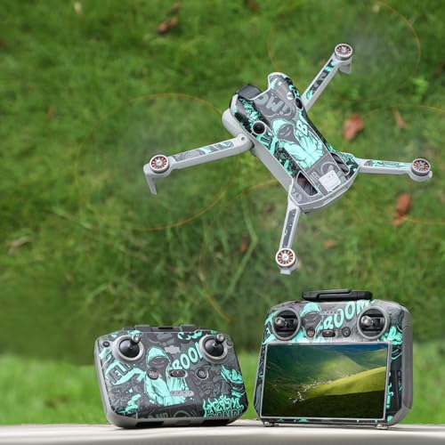 FSIDIWT Skin Stickers Compatible with DJI Mini 4 Pro, Waterproof Sticker Decal Skin DIY Accessory for DJI Mini 4 Pro Drone and RC 2 Controller (E) - Image 3
