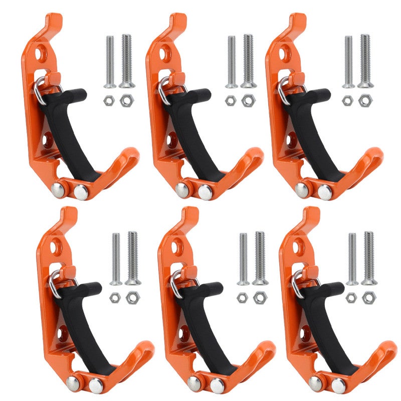 Zinc Alloy Fixed Clips 6pcs Rust Resistant Non Slip - Easy Installation Fire Equipment Mounting Clips for Outdoor Camping Travel Roof Rack Loading