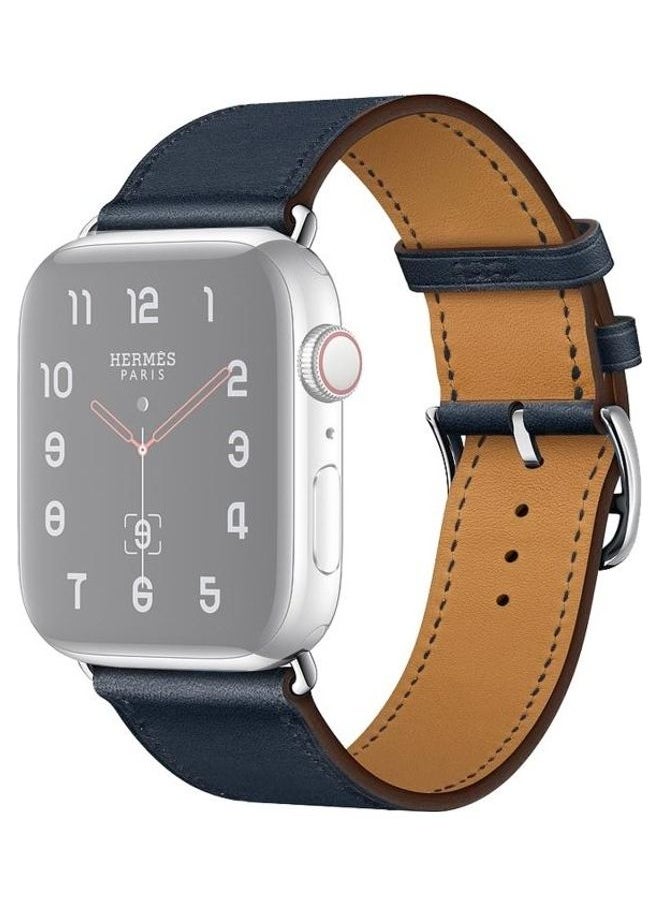 Replacement Watchband For Apple Watch Series 7 41mm/6 & Se 5 4 40mm/3 2 1 38mm Dark Blue