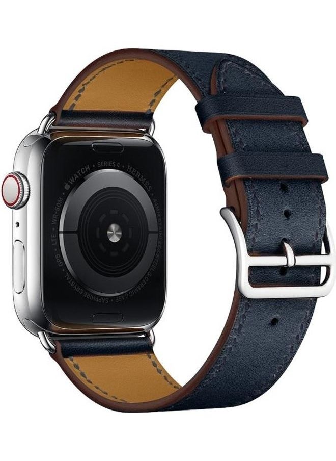 Replacement Watchband For Apple Watch Series 7 41mm/6 & Se 5 4 40mm/3 2 1 38mm Dark Blue