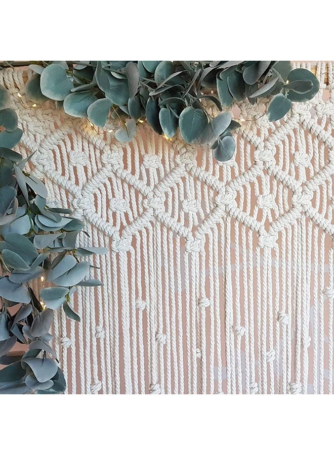 انتيكيانو ستارة مكرمية بنمط بوهيمي لتزيين الحائط، مكرمية كبيرة منسوجة يدويا 213x100 سم - Image 4