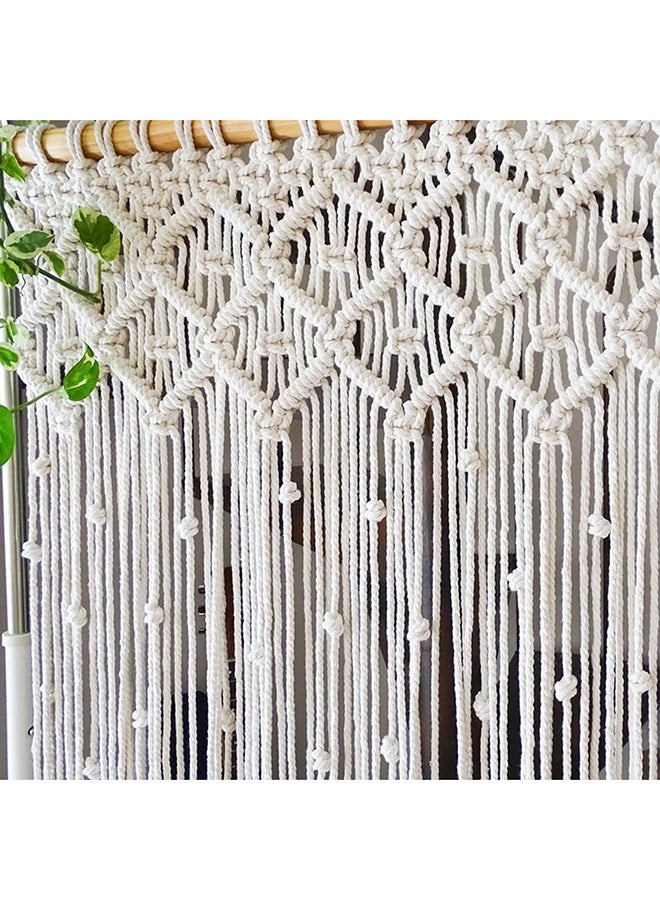 انتيكيانو ستارة مكرمية بنمط بوهيمي لتزيين الحائط، مكرمية كبيرة منسوجة يدويا 213x100 سم - Image 5