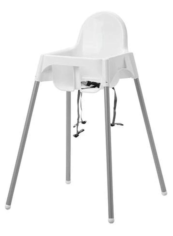 Highchair with Safety Belt, White 