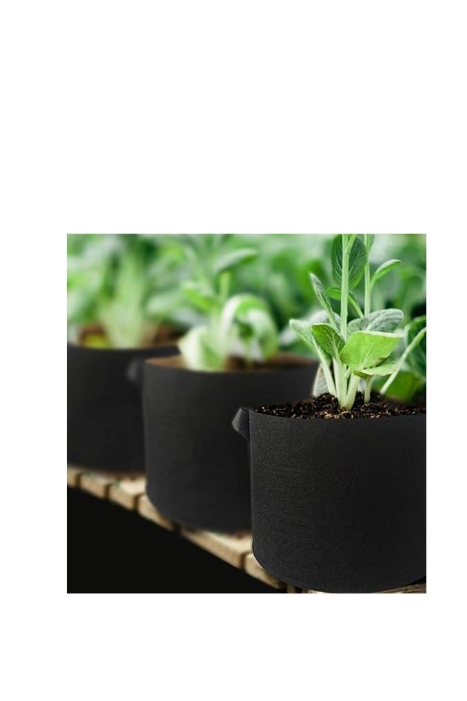 DUDUBON 5-Pack 5 Gallon Grow Bags Non-Woven Fabric Pots with Strap Handles Heavy Duty Thickened Cloth Planter Felt Garden Planting Bag - Image 3
