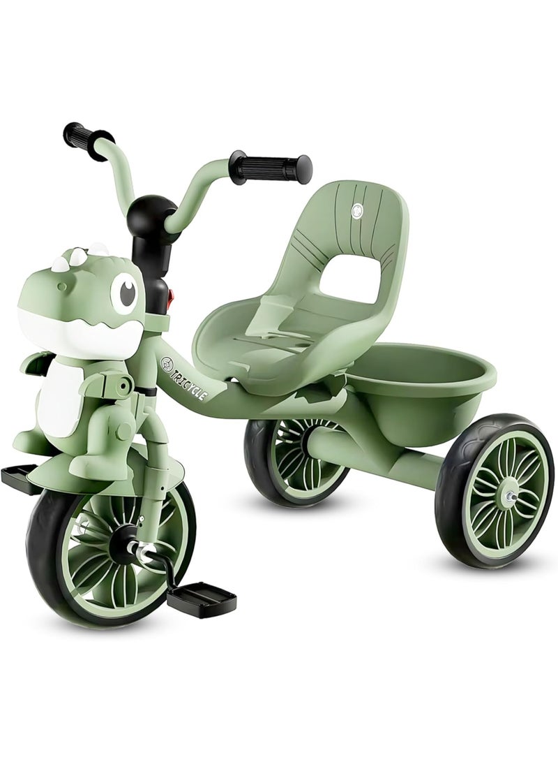 DubaiGallery Toddler Toys Tricycle for Kids 2-5 Years - Balance Bike with Light & Music, Strong Steel Frame, Kids Tricycle with 3 Wheels & Back Storage Basket - Perfect Ride-On Toy for Boys & Girls  - Image 1