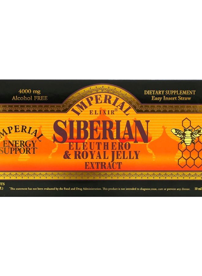 Siberian Eleuthero & Royal Jelly Extract Alcohol Free 4000 mg 10 Bottles 0.34 fl oz (10 ml) Each