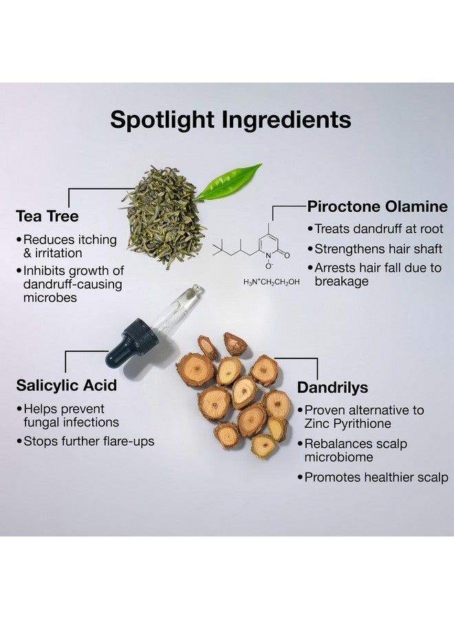 Soulflower Anti Dandruff Shampoo | Removes Dandruff From Source, Hair Growth, Hair Fall Control & Strengthens Hair, Controls Itchy & Flaky Scalp, 1% Salicylic Acid, Tea Tree, Lemon Men & Women, 100Ml - Image 3