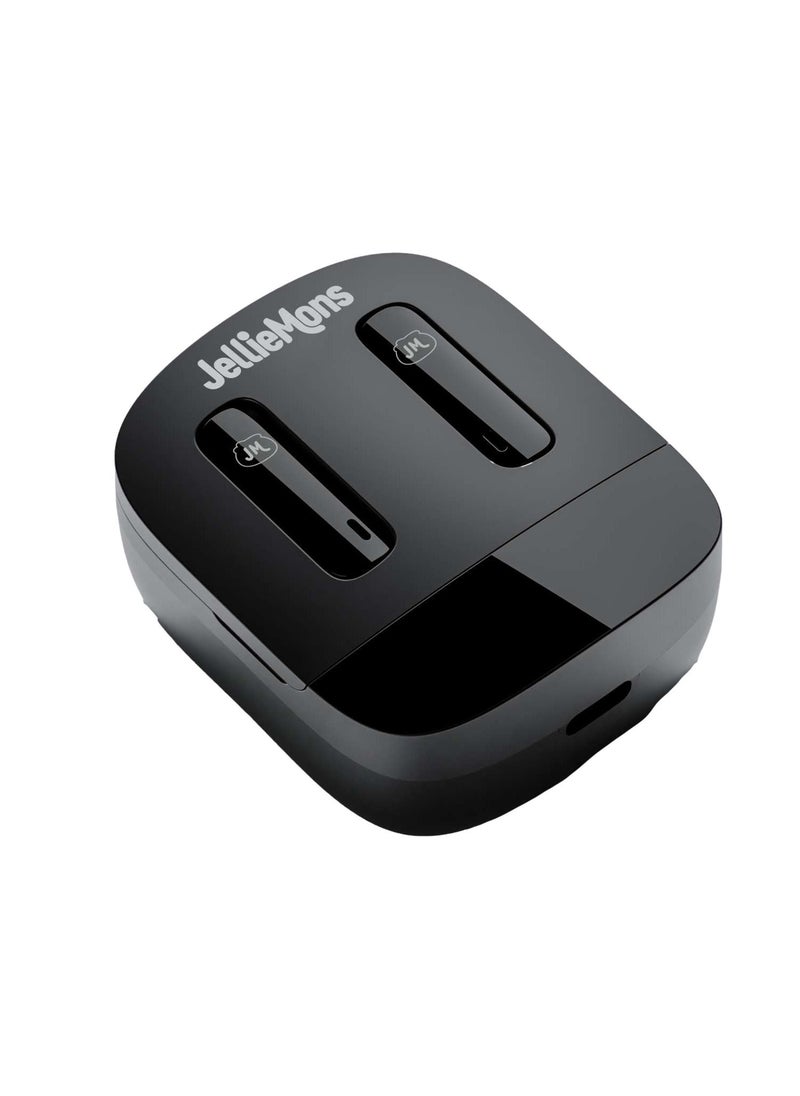JellieMons - JellieMons True Wireless Earphones, Bax Series, Bluetooth v5.3, IPX5, Touch Control, HiFi Sound, upto 26 hrs playback time - EB-1002 (Black) - Image 1