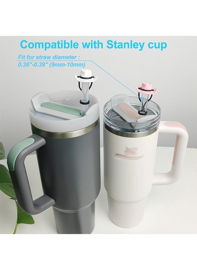 Stanley 4 Pack Silicone Cowboy Hat Straw Covers Cap Compatible with  Cup 30 40 oz, Cute Funny Tumbler Straw Topper Accessories for Man  Woman Gift - Image 4