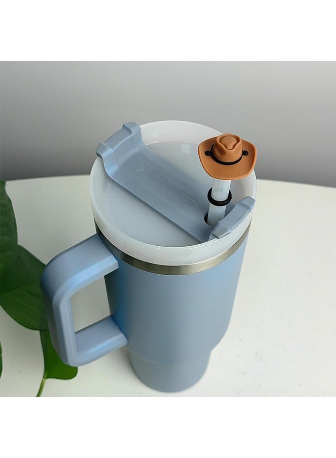 Stanley 4 Pack Silicone Cowboy Hat Straw Covers Cap Compatible with  Cup 30 40 oz, Cute Funny Tumbler Straw Topper Accessories for Man  Woman Gift - Image 5