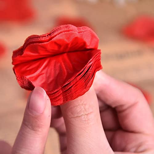 BinaryABC Artificial Rose Petals,Romantic Flower Decor Wedding(Dark Red) - Image 3