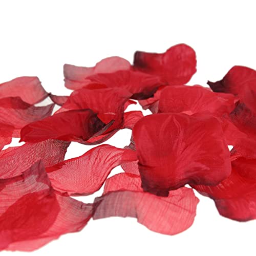 BinaryABC Artificial Rose Petals,Romantic Flower Decor Wedding(Dark Red) - Image 4